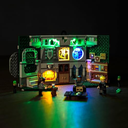 Licht Set für Lego Hausbanner Slytherin, Led Beleuchtungs Set für Lego 76410 Harry Potter Slytherin House Banner - Nur Lichter Set, Kein Modell von LocoLee