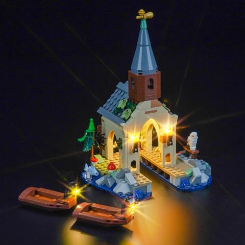 LocoLee Licht Kompatibel mit Lego Hogwarts Castle Boathouse 76426, Nur Lichter Set - Kein Modell, Fernbedienung Version Licht Beleuchtungs Compatible with Lego Hogwarts Castle Boathouse 76426 von LocoLee