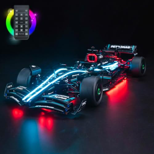 LocoLee Licht Kompatibel mit Lego Mercedes-AMG F1 W14 E Performance, Nur Lichter Set - Kein Modell, Fernbedienung Version Licht BeleuchtungSet Compatible with Lego 42171 Technic Mercedes-AMG von LocoLee