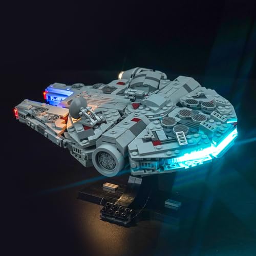 LocoLee Licht Kompatibel mit Lego Millennium Falcon 75375, Nur Lichter Set - Kein Modell, Sonderanfertigung Version Licht BeleuchtungSet Compatible with Lego 75375 Millennium Falcon Sternenschiffs von LocoLee