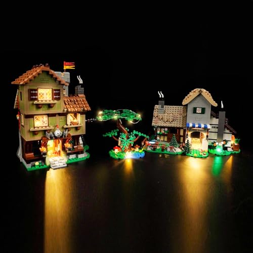 Licht Set für Lego Mittelalterlicher Stadtplatz 10332, Nur Lichter Set - Kein Modell, Licht Beleuchtungs Set für Lego 10332 Mittelalterlicher Stadtplatz(Standard Version) von LocoLee