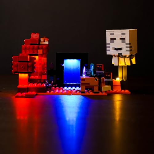 Licht Set für Lego Nether Portal Ambush, Nur Lichter Set - Kein Modell, Licht BeleuchtungSet für Lego 21255 Minecraft The Nether Portal Ambush von LocoLee