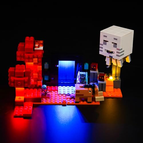 Licht Set für Lego Nether Portal Ambush, Nur Lichter Set - Kein Modell, Licht BeleuchtungSet für Lego 21255 Minecraft The Nether Portal Ambush von LocoLee