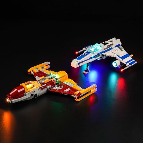 Licht Set für Lego New Republic E-Wing vs. Shin Hatis Starfighter, Led Beleuchtungs Set für Lego 75364 Star Wars New Republic E-Wing vs. Shin Hati’s Starfighter - Nur Lichter Set, Kein Modell von LocoLee