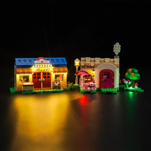 LocoLee Licht Kompatibel mit Lego Nooks Laden und Sophies Haus Set, Nur Lichter Set - Kein Modell, Licht BeleuchtungSet Compatible with Lego 77050 Animal Crossing Nooks Set von LocoLee
