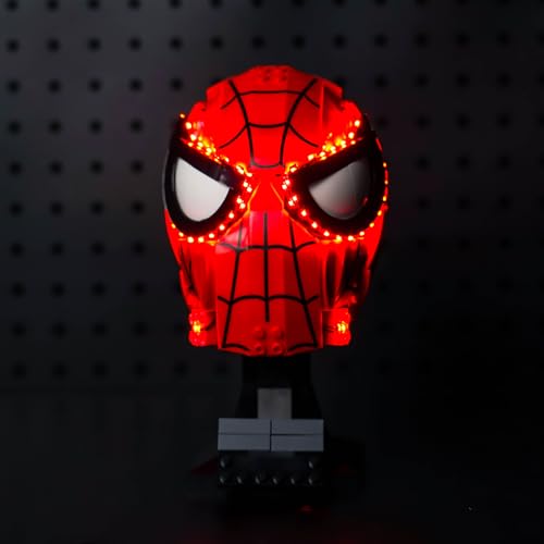 Licht Set für Lego Spider-Man's Mask, Nur Lichter Set - Kein Modell, Licht BeleuchtungSet für Lego 76285 Marvel Spider-Man's Mask (Standard Version) von LocoLee