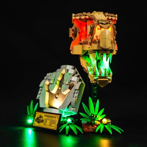Licht Set für Lego T.-rex-Kopf 76964, Nur Lichter Set - Kein Modell, Licht BeleuchtungSet für Lego 76964 Jurassic World Dinosaurier-Fossilien: T.-rex-Kopf von LocoLee