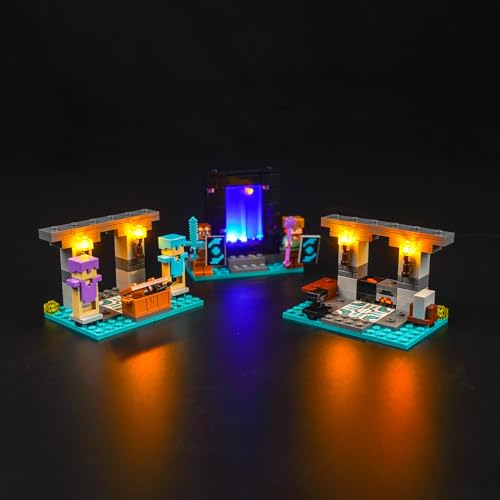 Licht Set für Lego Waffenkammer, Nur Lichter Set - Kein Modell, Licht BeleuchtungSet für Lego 21252 Minecraft The Armory von LocoLee