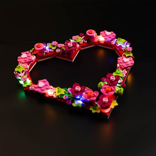 LocoLee Licht Kompatibel mit Lego Zierherz, Nur Lichter Set - Kein Modell, Licht BeleuchtungSet Compatible with Lego 40638 Heart Ornament von LocoLee