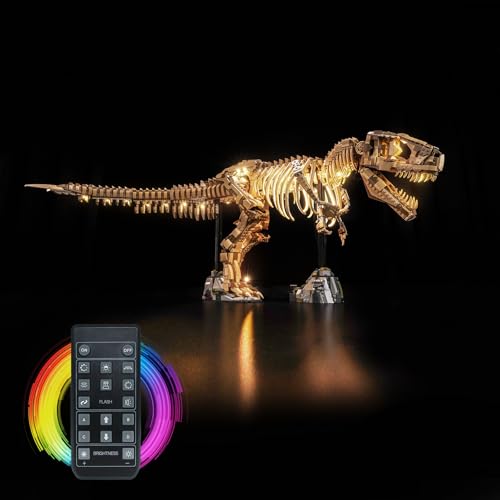 LocoLee FV - Licht Set Kompatibel mit Lego 76968 Dinosaur Fossils: Tyrannosaurus rex - Nur das Licht - Set, kein Modell, Beleuchtung Set Compatible with Lego Dinosaurier-Fossilien 76968 Jurassic World von LocoLee