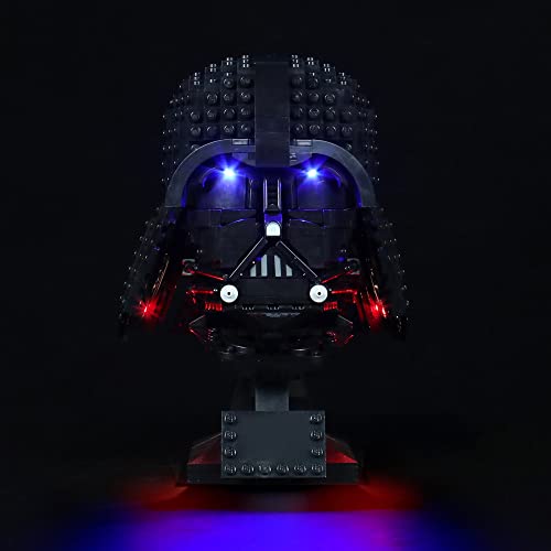 LocoLee Led Licht Set Kompatibel mit LEGO Darth Vader Helm, Dekorations Beleuchtungs Set Kompatibel mit LEGO 75304 Helm,Light Compatible with LEGO Darth Vader Helmet, (Aktualisierte Version) von LocoLee