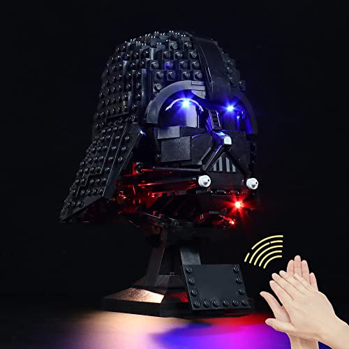 LocoLee Led Licht Set Kompatibel mit LEGO Darth Vader Helm, Led Beleuchtungs Set Kompatibel mit LEGO 75304, Light Compatible with LEGO Darth Vader Helmet, Kein Modell Modell (Fernbedienung) von LocoLee
