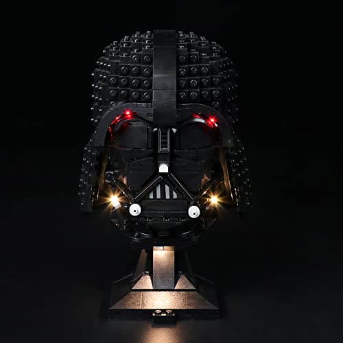 LocoLee Led Licht Set Kompatibel mit LEGO Darth Vader Helm, Led Beleuchtungs Set Kompatibel mit LEGO 75304, Light Compatible with LEGO Darth Vader Helmet, Kein Modell Modell (Standard Version) von LocoLee
