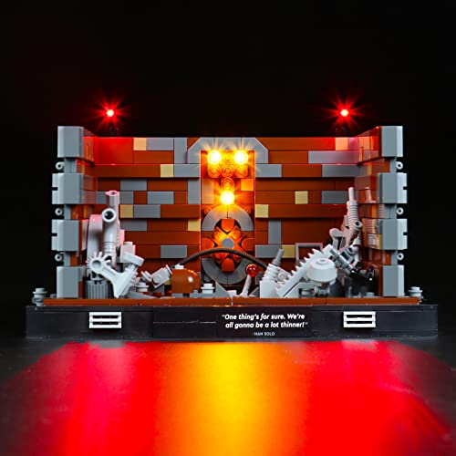LocoLee Led Licht Set Kompatibel mit LEGO Death Star Trash Compactor, Led Beleuchtungs Set Compatible with LEGO 75339 Death Star Diorama - Nur Lichter-Set,Kein Modell (Standard Version) von LocoLee
