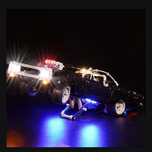 LocoLee Led Licht Set Kompatibel mit LEGO Dom's Dodge Charger,Dekorations Led Beleuchtungs Set Compatible with LEGO 42111 Rennwagen Rennauto Light, Set,Kein Modell (Aktualisierte Version) von LocoLee