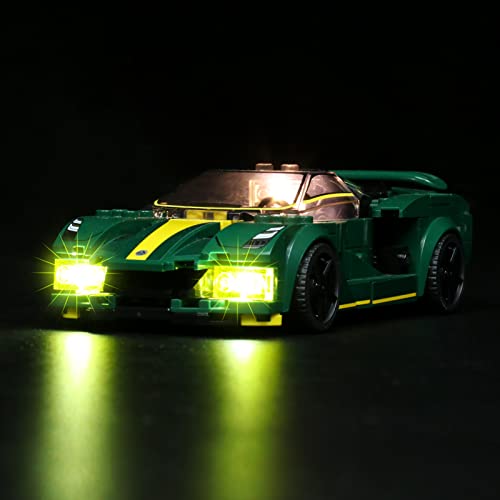 LocoLee Led Licht Set Kompatibel mit LEGO Lotus Evija, Led Beleuchtungs Set Compatible with LEGO 76907 Lotus Evija Speed Champions - Nur Lichter-Set,Kein Modell von LocoLee