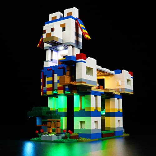 LocoLee Led Licht Set Kompatibel mit LEGO Minecraft Das Lamadorf, Led Beleuchtungs Set Compatible with LEGO 21188 für Minecraft - Nur Lichter-Set, Kein Modell-Modell (Standard Version) von LocoLee