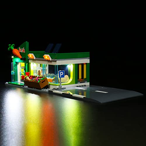 LocoLee Led Licht Set Kompatibel mit LEGO Supermarkt Spielzeug-Shop, Led Beleuchtungs Set Compatible with LEGO 60347 City Supermarkt - Nur Lichter-Set, Kein Modell-Modell von LocoLee