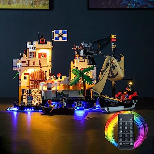 LocoLee Led Licht Set Kompatibel mit LEGO Eldorado Fortress, Led Beleuchtungs Set Compatible with LEGO 10320 Eldorado Fortress - Nur Lichter Set, Kein Modell (Fernbedienung Version) von LocoLee