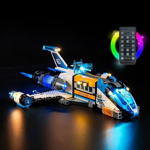 LocoLee Licht Kompatibel mit Lego Weltraumbus von Mr. Oz, Led Beleuchtungs Compatible with LEGO 71460 DREAMZzz Mr. Oz’s Spacebus - Nur Lichter Set, Kein Modell (Fernbedienung Version) von LocoLee