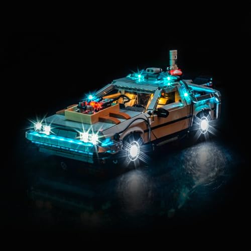 LocoLee Licht Set Kompatibel mit Lego 10300 Back to The Future Time Machine (Kein - Lego-Set) Dekorative Beleuchtung Set Compatible with Lego 10300 Die Zeitmaschine aus Zurück in die Zukunft von LocoLee