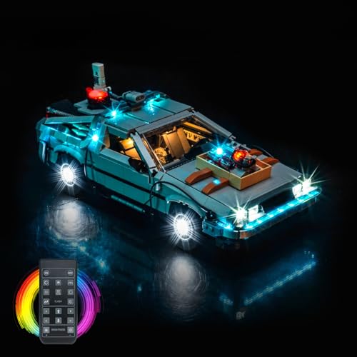 LocoLee Licht Set Kompatibel mit Lego 10300 Back to The Future Time Machine (Kein - Lego-Set) Fernbedienung Dekorative Beleuchtung Set Compatible with Lego Die Zeitmaschine aus Zurück in die Zukunft von LocoLee