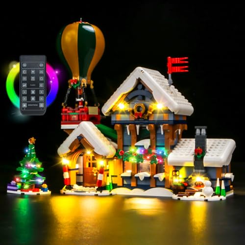 LocoLee Licht Set Kompatibel mit Lego 10339 Postamt des Weihnachtsmanns Fernbedienung Version, Nur Lichter Set - Kein Modell, Compatible with Lego Icons Santa's Post Office von LocoLee
