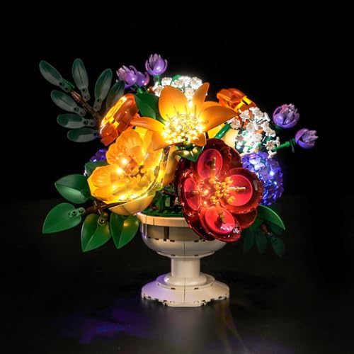 LocoLee Licht Set Kompatibel mit Lego 10345 Blumengesteck, Nur Lichter Set, Licht Beleuchtung Set Compatible with Lego Flower Arrangement 10345 (Nicht enthalten Modellset) von LocoLee