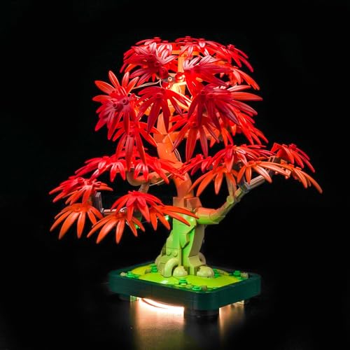 LocoLee Licht Set Kompatibel mit Lego 10348 Japanese Red Maple Bonsai Tree (Kein Lego-Set), Dekorative Beleuchtung Set Compatible with Lego 10348 Bonsai-Baum von LocoLee