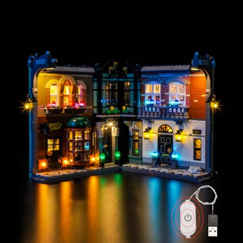 LocoLee Licht Set Kompatibel mit Lego 10351 Sherlock Holmes: Book Nook (Kein Lego-Set) l, Dekorative Beleuchtung Set Compatible with Lego 10351 Bücherstütze Icons von LocoLee