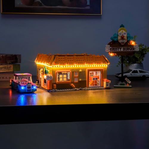 LocoLee Licht Set Kompatibel mit Lego 10352 The Simpsons: Krusty Burger (Kein - Lego-Set) Dekorative Beleuchtung Set Compatible with Lego 10352 Icons Krusty Burger von LocoLee