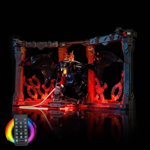 LocoLee Licht Set Kompatibel mit Lego 10367 The Lord of The Rings: Balrog Book Nook (Kein - Lego-Set) Fernbedienung Dekorative Beleuchtung Set Compatible with Lego 10367 Icons Balrog Bücherstütze von LocoLee