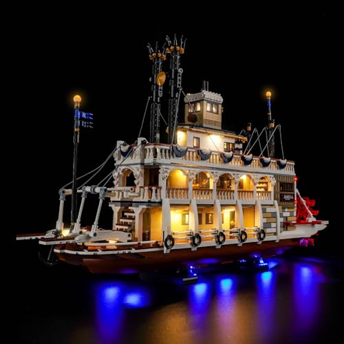 LocoLee Licht Set Kompatibel mit Lego 21356 River Steamboat- Nur das Licht - Set, kein Modell, Dekorative Beleuchtung Set Compatible with Lego Flussraddampfer 21356 Ideas von LocoLee