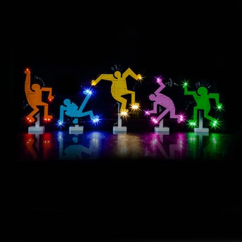 LocoLee Licht Set Kompatibel mit Lego 31216 Keith Haring – Dancing Figures (Kein - Lego-Set) Standard Version Dekorative Beleuchtung Set Compatible with Lego 31216 Tanzende Figuren von LocoLee