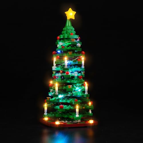 LocoLee Licht Set Kompatibel mit Lego 40573 Weihnachtsbaum, Nur Lichter Set, Licht Beleuchtung Set Compatible with Lego Christmas Tree 40573 (Aktualisierte Version) von LocoLee
