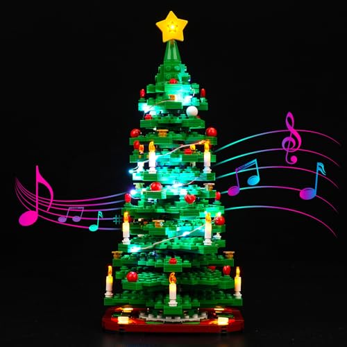 LocoLee Licht Set Kompatibel mit Lego 40573 Weihnachtsbaum, Nur Lichter Set, Licht Beleuchtung Set Compatible with Lego Christmas Tree 40573 (Musikmodell Version) von LocoLee