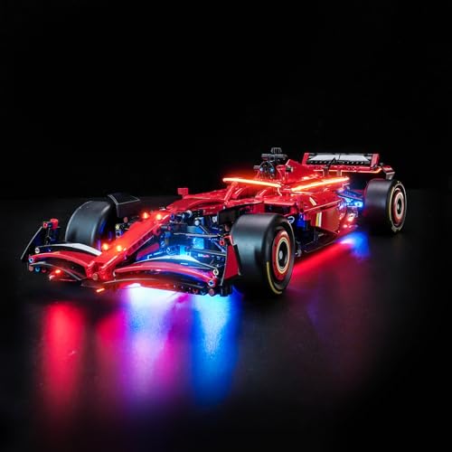 LocoLee Licht Set Kompatibel mit Lego 42207 Ferrari SF-24 F1 Rennauto, Nur Lichter Set, Licht Beleuchtung Set Compatible with Lego Ferrari SF-24 F1 Car 42207 (Nicht enthalten Modellset) von LocoLee