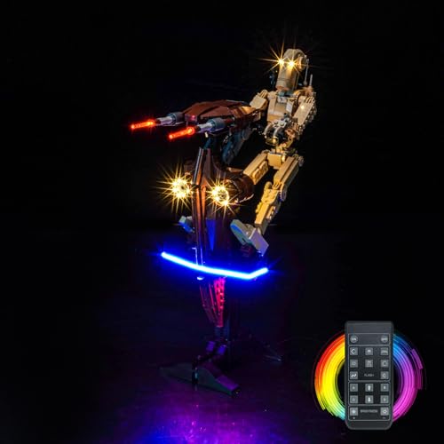 LocoLee Licht Set Kompatibel mit Lego 75428 Battle Droid with STAP (Kein - Lego-Set) Fernbedienung Dekorative Beleuchtung Set Compatible with Lego 75428 Kampfdroide mit STAP von LocoLee