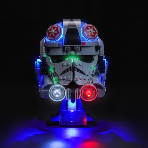 LocoLee Licht Set Kompatibel mit Lego 75429 at-at Pilot Helm, Nur Lichter Set, Licht Beleuchtung Set Compatible with Lego at-at Driver Helmet 75429(Nicht enthalten Modellset) von LocoLee