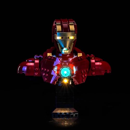 LocoLee Licht Set Kompatibel mit Lego 76327 Iron Man MK4 Bust Kein - Lego-Set Dekorative Beleuchtung Set Compatible with Lego 76327 Iron Man MK4 LocoLee Licht Set Kompatibel mit Lego 76327 Iron Man MK4 Bust Kein - Lego-Set Dekorative Beleuchtung Set Compatible with Lego 76327 Iron Man MK4 von LocoLee