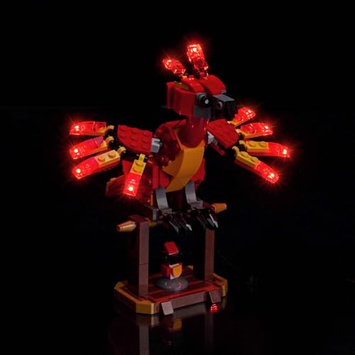 LocoLee Licht Set Kompatibel mit Lego 76448 Fawkes: Dumbledore's Phoenix (Kein - Lego-Set) Dekorative Beleuchtung Set Compatible with Lego 76448 Dumbledores Phönix von LocoLee