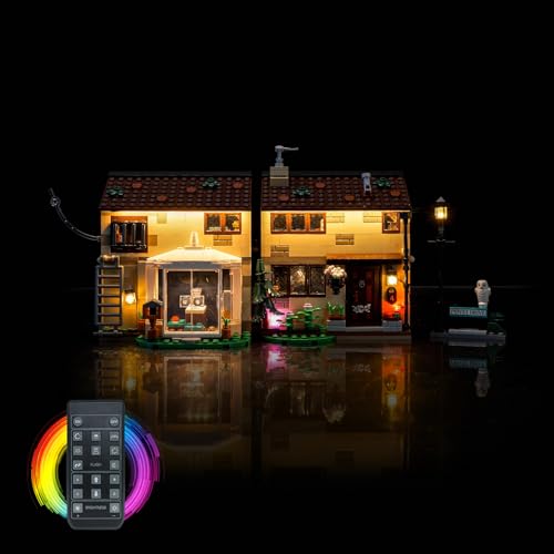 LocoLee Licht Set Kompatibel mit Lego 76451 Privet Drive: Aunt Marge's Visit Fernbedienung (Kein - Lego-Set) Dekorative Beleuchtung Set Compatible with Lego 76451 Tante Magdas Besuch von LocoLee