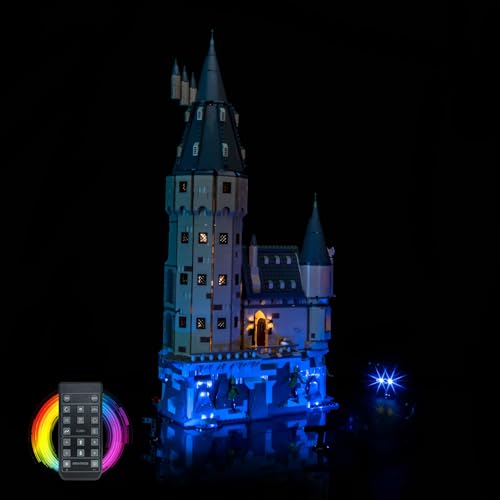 LocoLee Licht Set Kompatibel mit Lego 76454 Hogwarts Castle: The Main Tower (Kein - Lego-Set) Fernbedienung Dekorative Beleuchtung Set Compatible with Lego 76454 Der Hauptturm von LocoLee