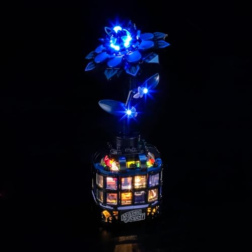 LocoLee Licht Set Kompatibel mit Lego 76784 Schwarze Dahlie (Kein - Lego-Set) Dekorative Beleuchtung Set Compatible with Lego 76784 Black Dahlia Flower von LocoLee