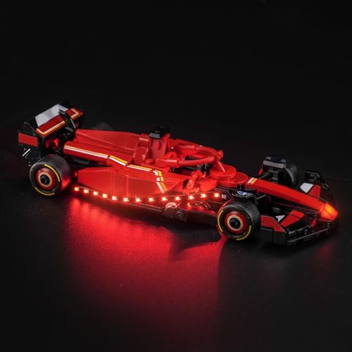 LocoLee Licht Set Kompatibel mit Lego 77242 Ferrari SF-24 F1 Rennauto, Nur Lichter Set, Licht Beleuchtung Set Compatible with Lego Ferrari SF-24 F1 Race Car (Nicht enthalten Modellset) von LocoLee