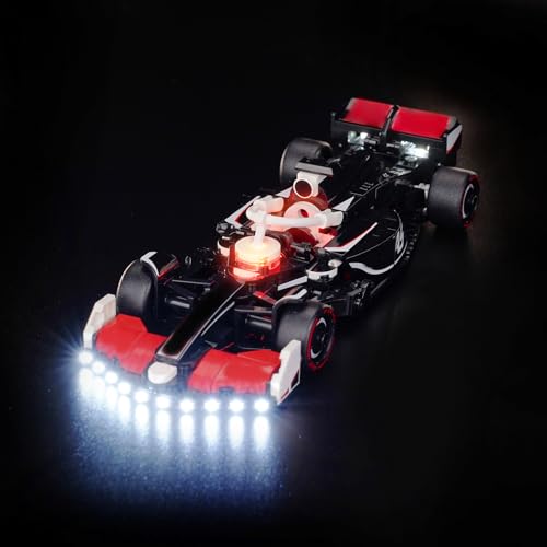 LocoLee Licht Set Kompatibel mit Lego 77250 MoneyGram Haas F1 Team VF-24 Rennauto, Nur Lichter Set, Licht Beleuchtung Set Compatible with Lego 77250 (Nicht enthalten Modellset) von LocoLee