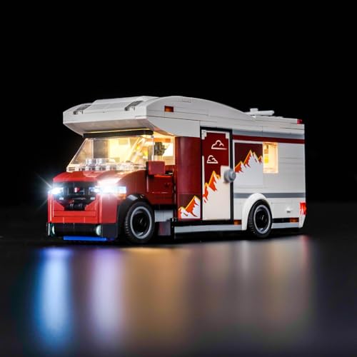 LocoLee Licht Set Kompatibel mit Lego 60454 Abenteuer-Wohnmobil, Nur Lichter Set, Licht Beleuchtung Set Compatible with Lego Holiday Adventure Camper Van 60454 (Nicht enthalten Modellset) von LocoLee