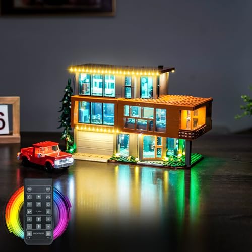 LocoLee Licht Set Kompatibel mit Lego 21354 Das Haus der Cullens aus Twilight Fernbedienung, Nur Lichter Set, Licht Beleuchtung Set Compatible with Lego (Nicht enthalten Modellset) von LocoLee