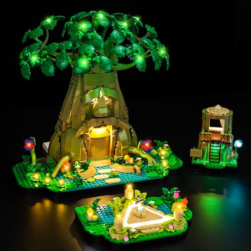 LocoLee Licht Set Kompatibel mit Lego 77092 Deku-Baum 2-in-1 (Grün), Nur Lichter Set - Kein Modell, Licht Beleuchtung Set Compatible with Lego Great Deku Tree 77092 von LocoLee
