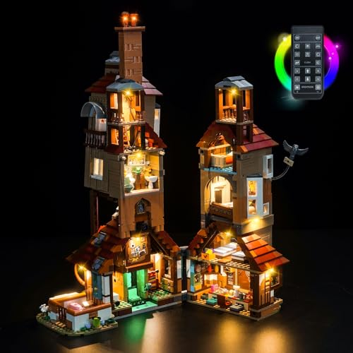 LocoLee Licht Set Kompatibel mit Lego 76437 Der Fuchsbau – Sammleredition Fernbedienung Version, Nur Lichter Set, Licht Beleuchtung Set Compatible with Lego The Burrow – Collectors' Edition 76437 von LocoLee